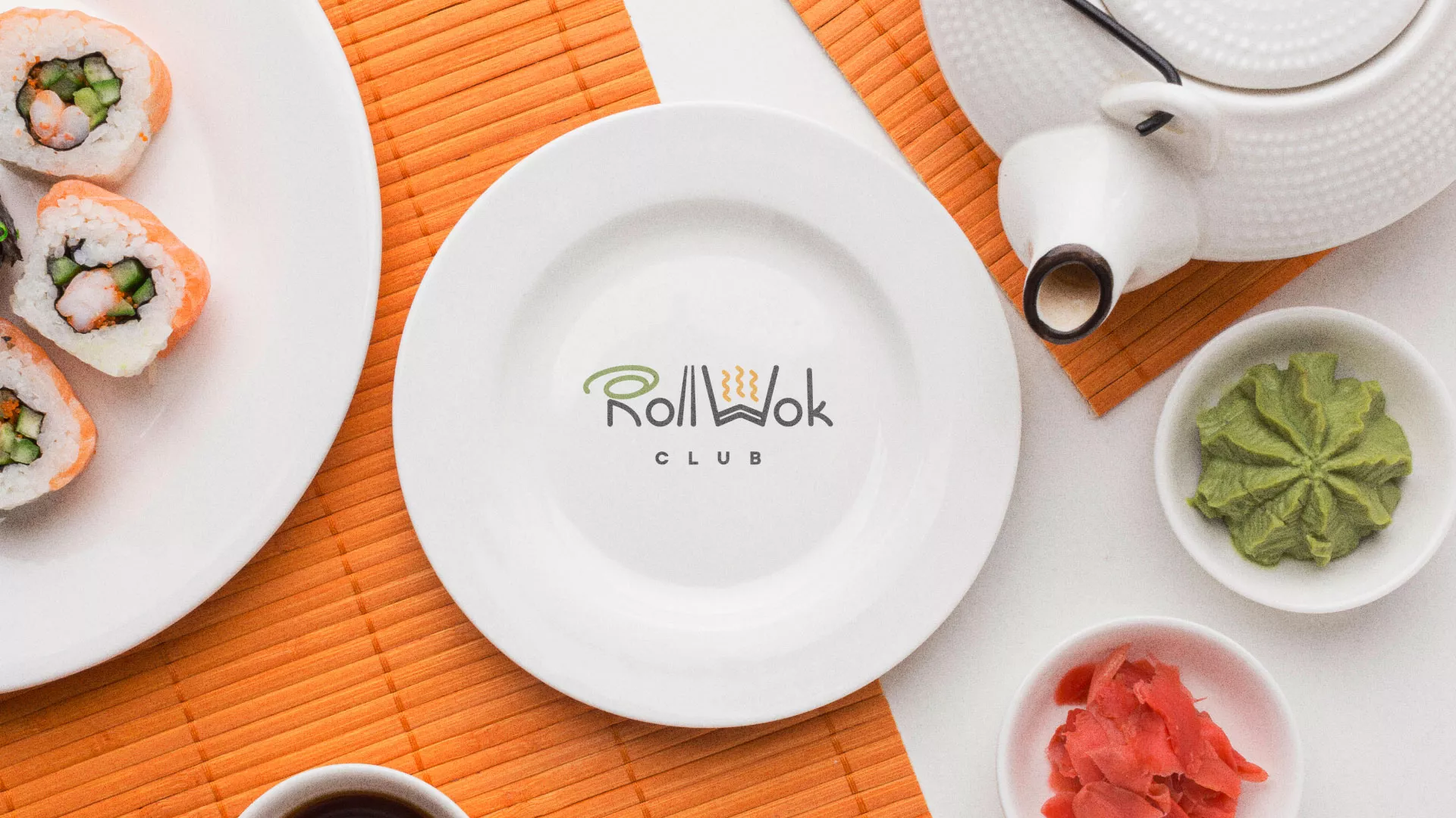 Разработка логотипа и фирменного стиля суши-бара «Roll Wok Club» в Ветлуге